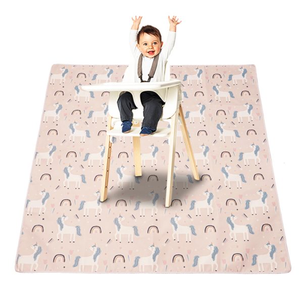 Anti-dirty waterproof non-slip children's high chair mat children's rug