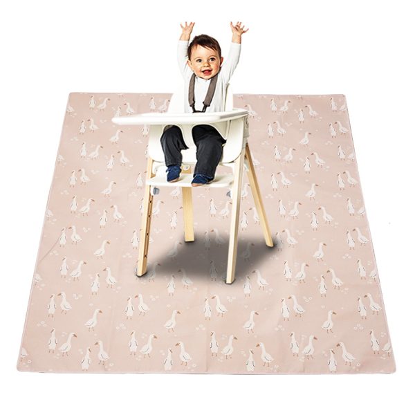 Anti-dirty waterproof non-slip children's high chair mat children's rug