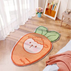 Fruit imitation cashmere shaped children's rug