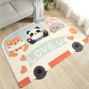 Children's room cute cartoon imitation cashmere soft anti-fall carpet