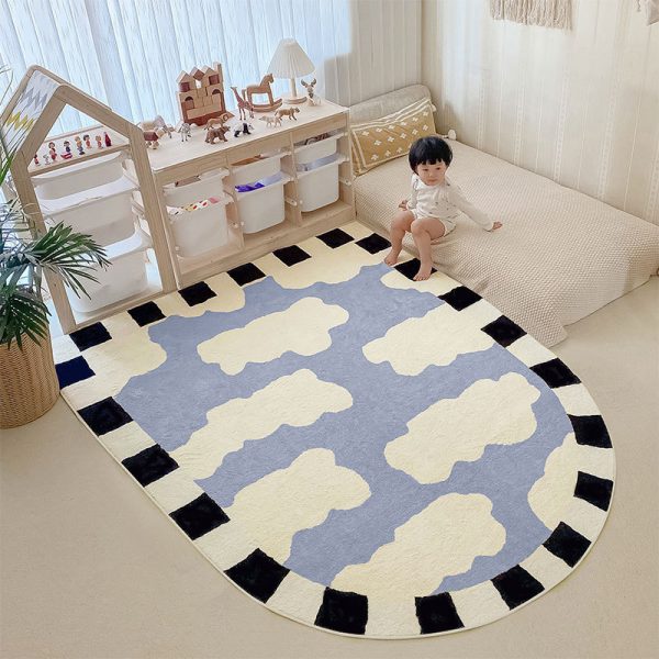 Children's room cute cartoon imitation cashmere soft anti-fall carpet