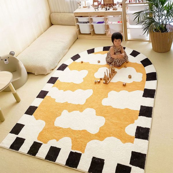 Children's room cute cartoon imitation cashmere soft anti-fall carpet