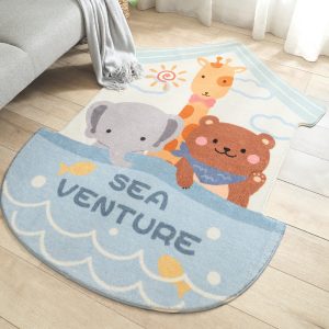 Children's room cute cartoon imitation cashmere soft anti-fall carpet