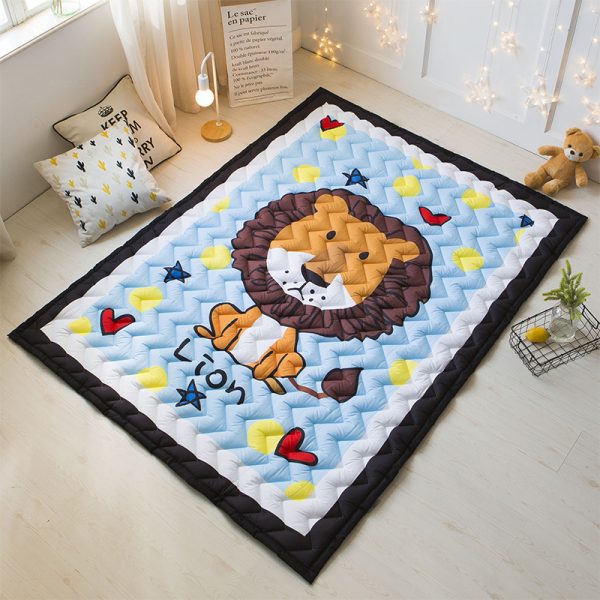 INS Nordic style cotton thickened parent-child quilted floor mat non-slip carpet