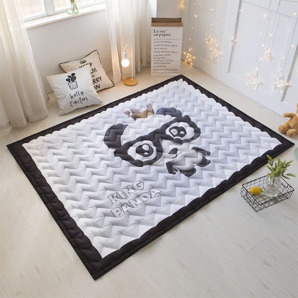 INS Nordic style cotton thickened parent-child quilted floor mat non-slip carpet