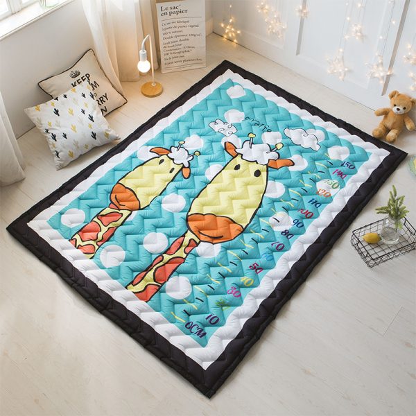 INS Nordic style cotton thickened parent-child quilted floor mat non-slip carpet