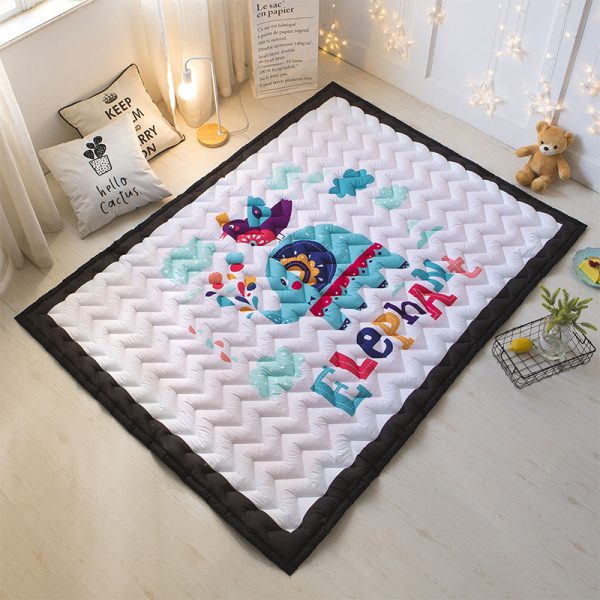 INS Nordic style cotton thickened parent-child quilted floor mat non-slip carpet