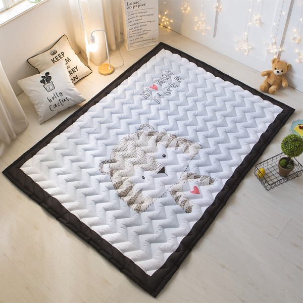 INS Nordic style cotton thickened parent-child quilted floor mat non-slip carpet