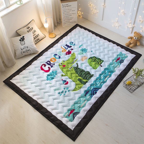 INS Nordic style cotton thickened parent-child quilted floor mat non-slip carpet