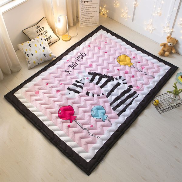 INS Nordic style cotton thickened parent-child quilted floor mat non-slip carpet