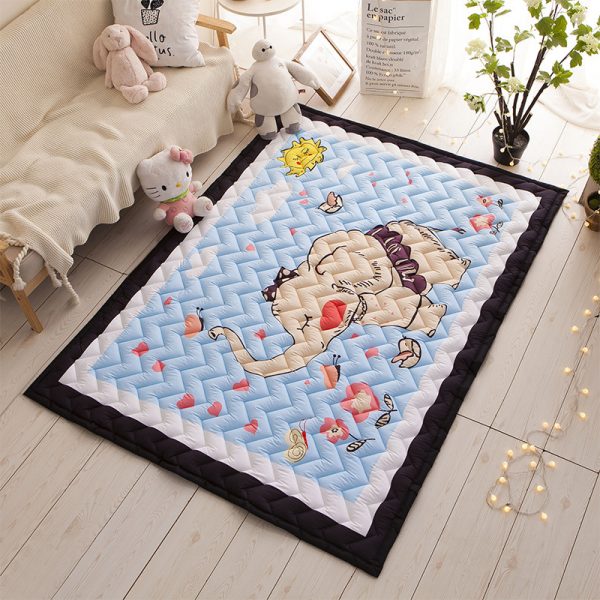 INS Nordic style cotton thickened parent-child quilted floor mat non-slip carpet