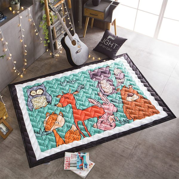 INS Nordic style cotton thickened parent-child quilted floor mat non-slip carpet