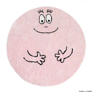 Les Barbapapa round cute skin-friendly and durable children's rug