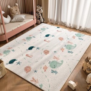 Cartoon animal skin-friendly thick warm special carpet for children's room