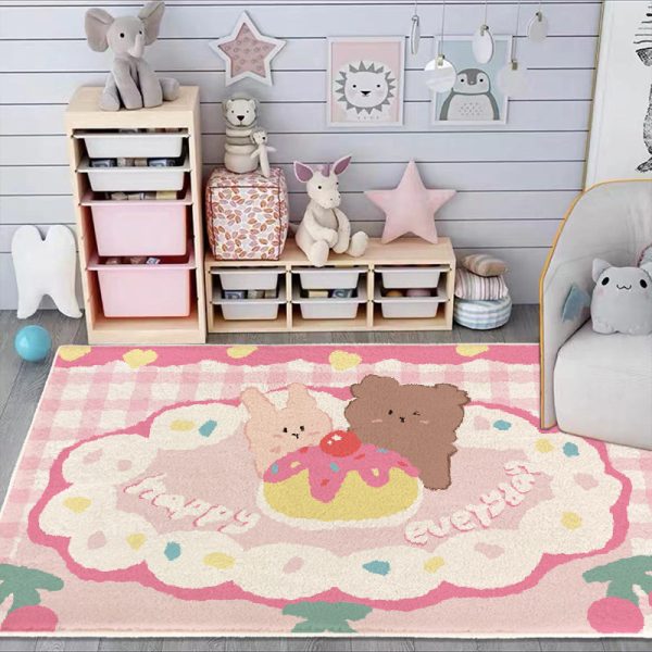 Cartoon Rabbit Cake Soft Absorbent Children Rug