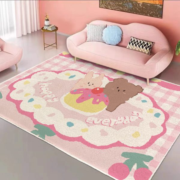 Cartoon Rabbit Cake Soft Absorbent Children Rug