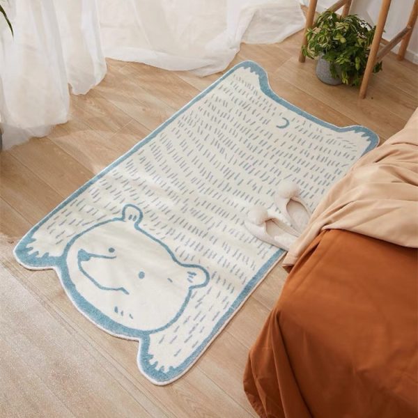 Alien White Bear Soft and Cozy Children's Bedroom Rug