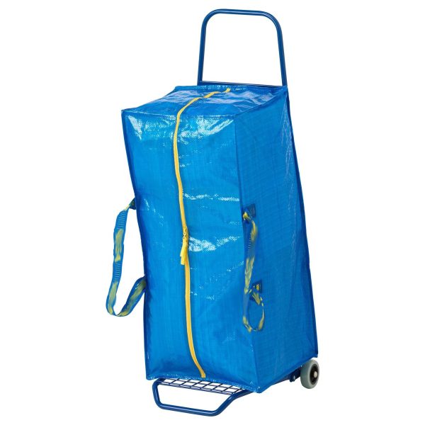 4 Pack Frakta Storage Bag Blue With Yellow Zippers