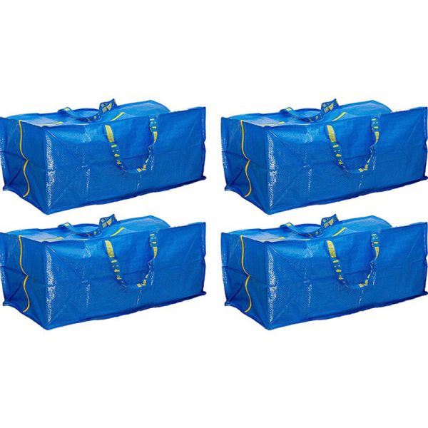 4 Pack Frakta Storage Bag Blue With Yellow Zippers