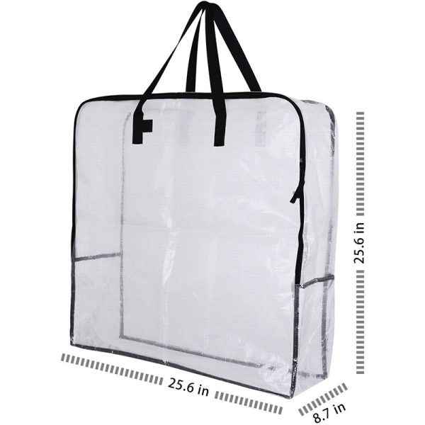 5 Pack Over-Sized Clear Organizer Storage Bag