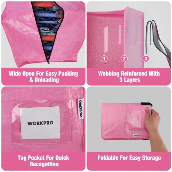 6 Pack Extra Large Moving Storage Bags