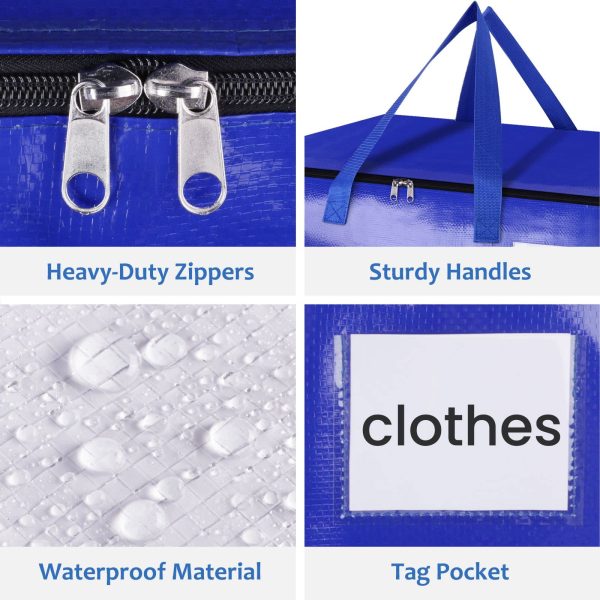 6 Pack Collapsible Moving Supplies Storage Bags