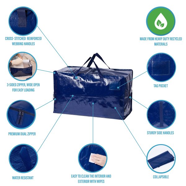 4 Pack Heavy Duty Oversized Storage Bag