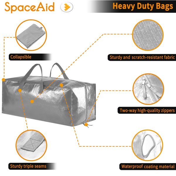 8 Pack Heavy Duty Extra Large Moving Storage Bags