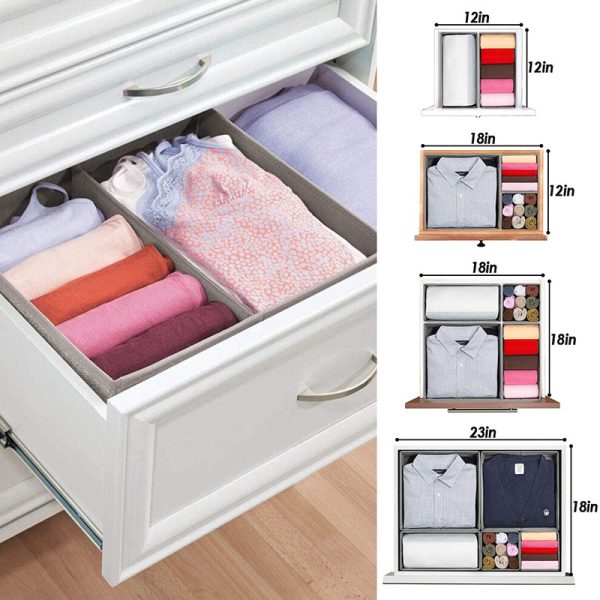 6 Pack Criusia Underwear Drawer Organizer