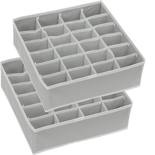 3 Pack Simple Houseware Closet Drawer Organizer Storage Boxes