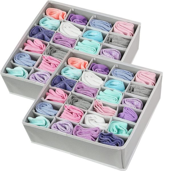 3 Pack Simple Houseware Closet Drawer Organizer Storage Boxes