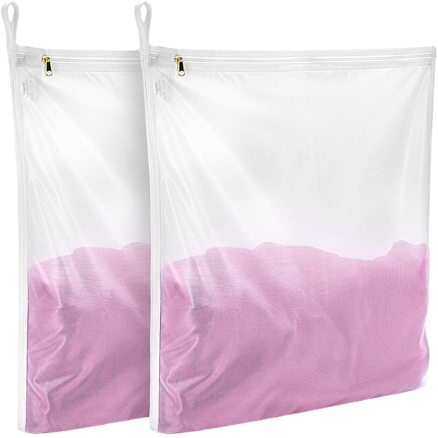 2 Pack Hanging Fine Mesh Wash Laundry Storage bag