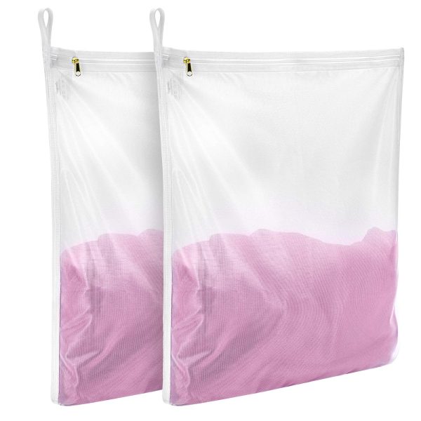 2 Pack Hanging Fine Mesh Wash Laundry Storage bag