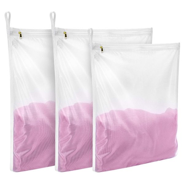 2 Pack Hanging Fine Mesh Wash Laundry Storage bag