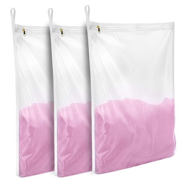 2 Pack Hanging Fine Mesh Wash Laundry Storage bag