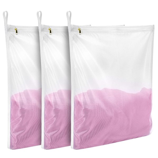 2 Pack Hanging Fine Mesh Wash Laundry Storage bag