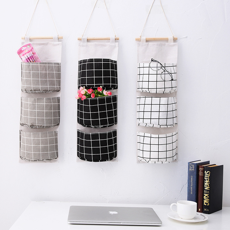 3Pcs Wall Closet Hanging Storage Bag