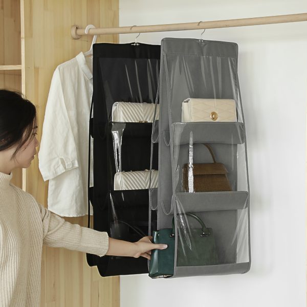 Hanging Double-sided Transparent Six-layer Storage Bag