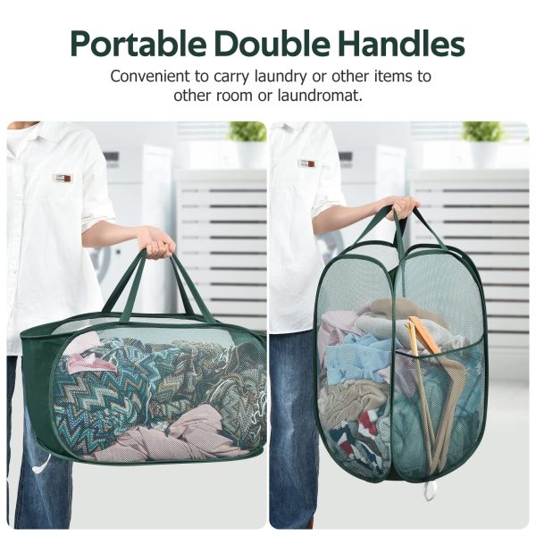 2 Pack Large Mesh Laundry Hamper