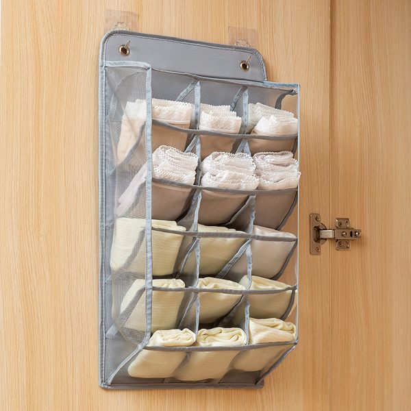 2 Pack Hanging Underwear Socks Organizer Storage Bags