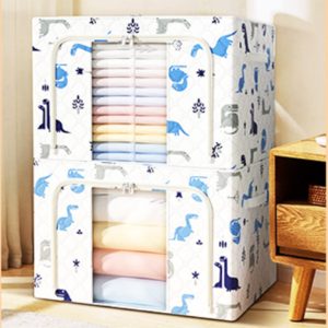 2 Pack Foldable Clothes Organization Storage Boxes