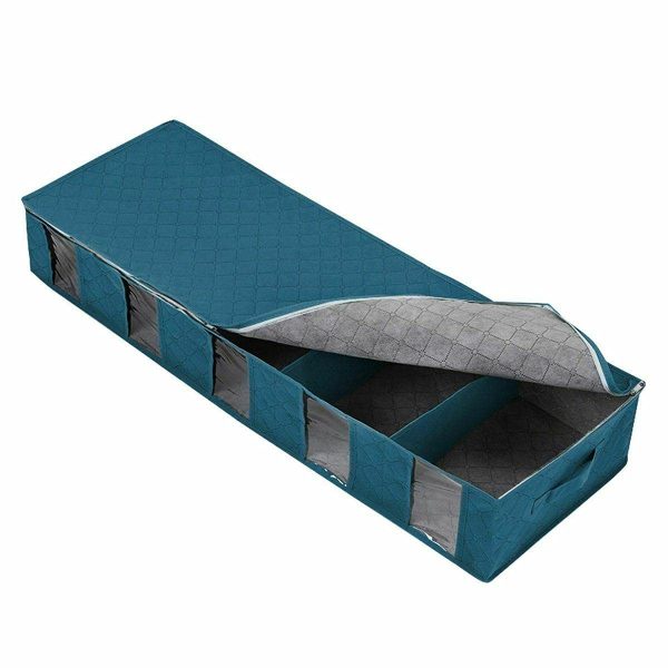 2 Pack Under-Bed Clothes Blankets Storage Box