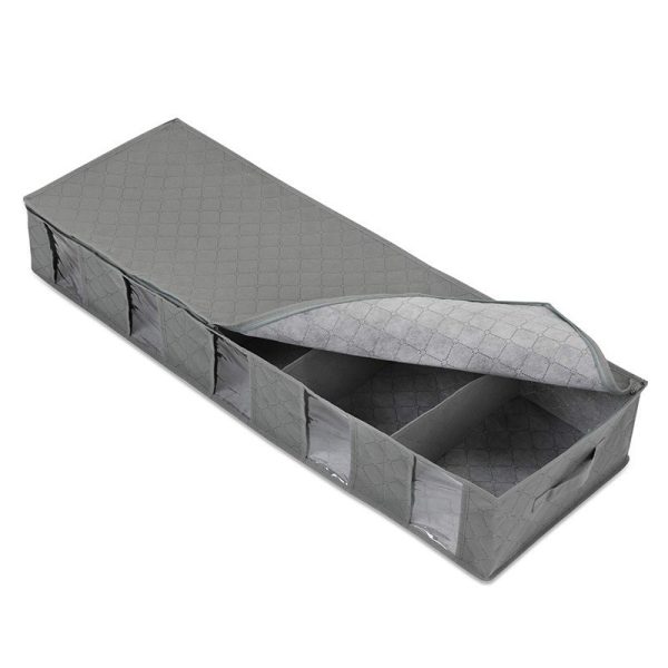 2 Pack Under-Bed Clothes Blankets Storage Box