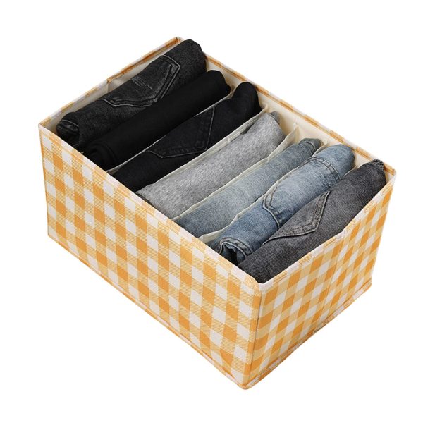 Collapsible Denim Slacks Compartment Storage Box