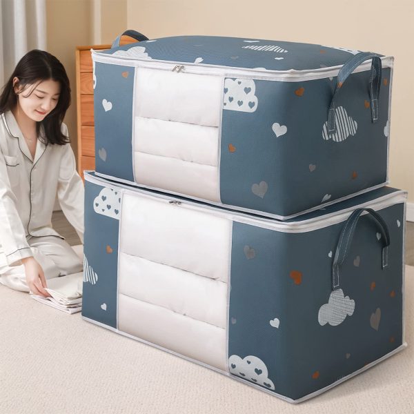 Large Foldable Clothes Storage Bins Comforter Storage Bag