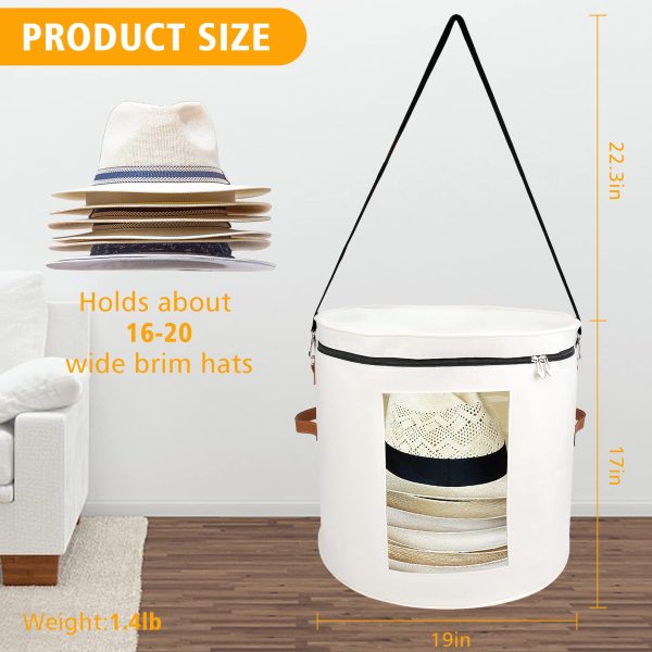 Foldable Large Round Hat Storage Box