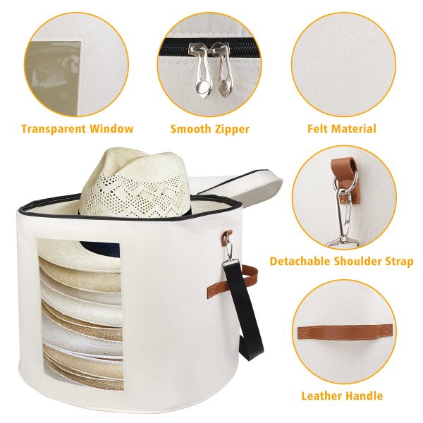 Foldable Large Round Hat Storage Box