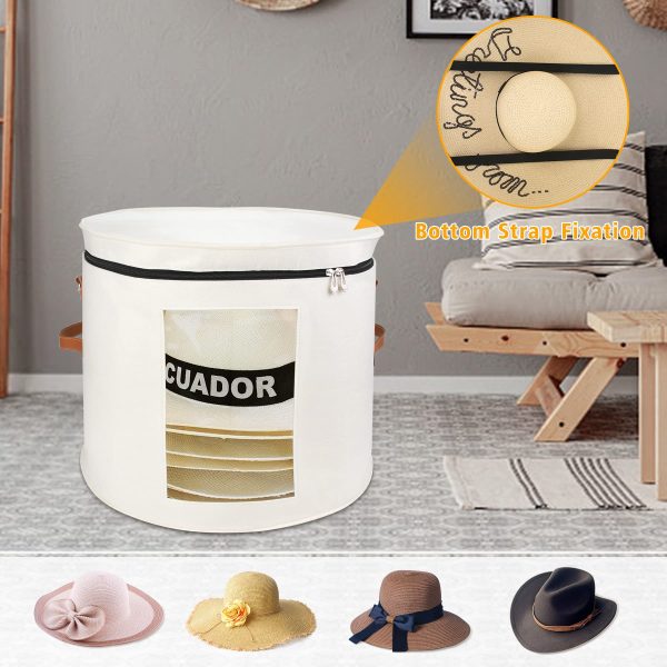 Foldable Large Round Hat Storage Box