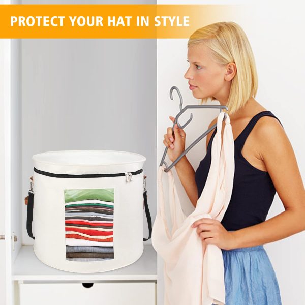 Foldable Large Round Hat Storage Box