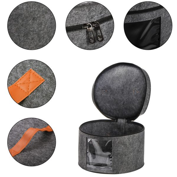 2 Pack Foldable Felt Hat Storage Box